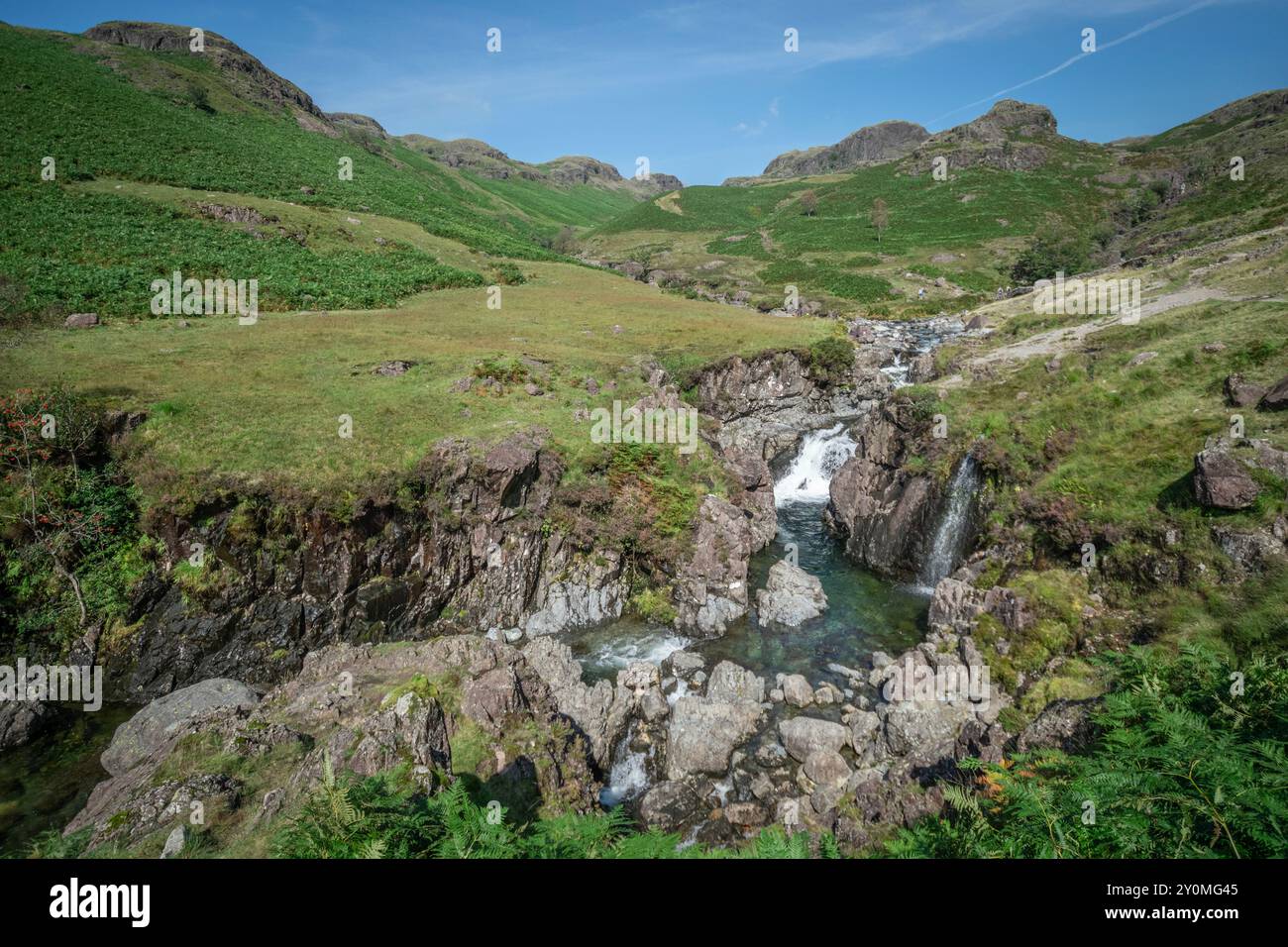 Tongue pot sur la rivière Esk, Eskdale Pools, Lake District, Cumbria Banque D'Images