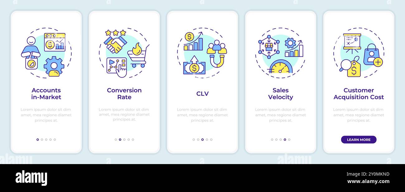Écran de l'application mobile d'intégration des mesures ABM Illustration de Vecteur
