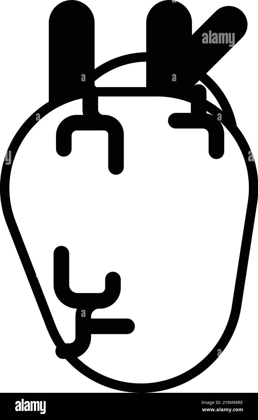 Dessin de dessin animé d'un foie avec veines noires et blanches. Le foie est représenté comme un grand objet plat avec une couleur brunâtre. Le dessin est simple et e. Illustration de Vecteur