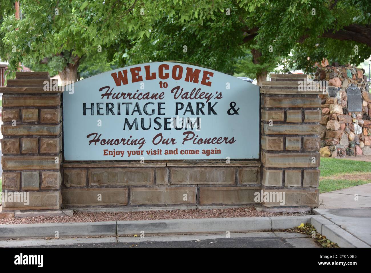 Hurricane City, Utah. ÉTATS-UNIS, 8/13/2024. Parc et musée du patrimoine de Hurricane Valley. Établi en 1896. Hurricane est une zone rurale tranquille de 13 700 pop. Banque D'Images