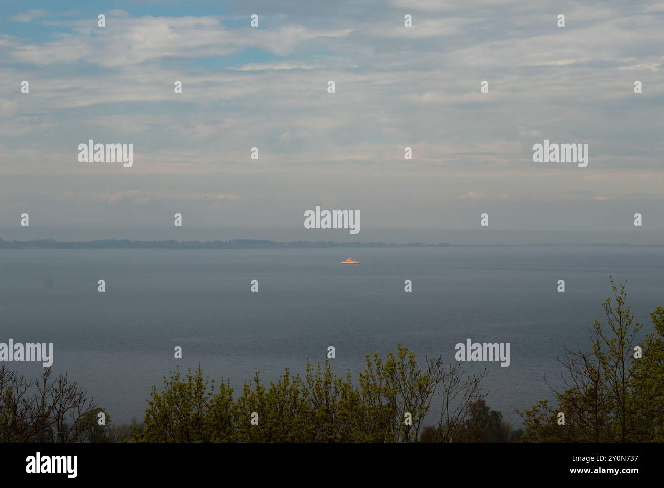 Vue sur le lac Vättern et Visingsö Banque D'Images