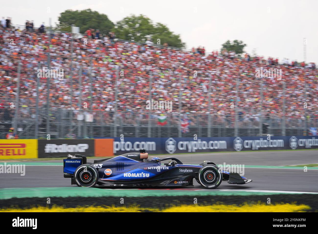 Monza, Italie. 1er septembre 2024. Alexander Albon de Thaïlande pilotant la (23) Williams Racing FW46 Mercedes, lors de la course du GP d'Italie de formule 1 à Monza. Crédit : Alessio Morgese/Alessio Morgese/Emage/Alamy Live news Banque D'Images