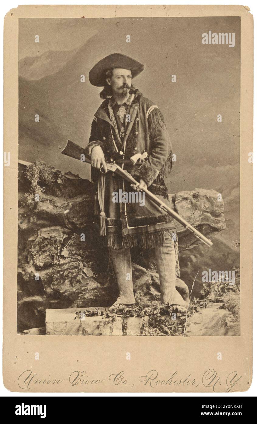 William F. 'Buffalo Bill' Cody portrait de studio en équipement occidental, vers 1875 Banque D'Images