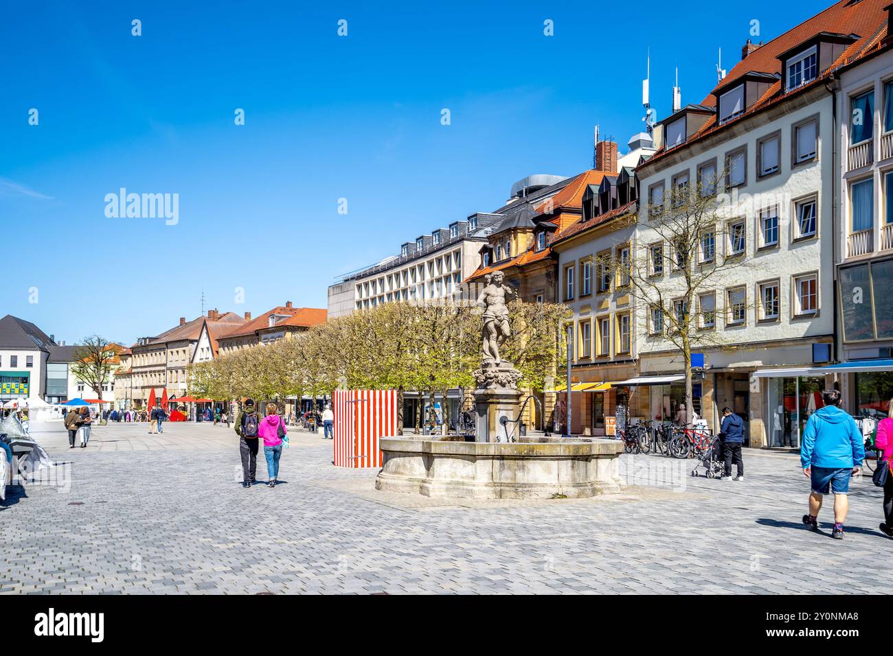 Vieille ville de Bayreuth, Bavière, Allemagne Banque D'Images