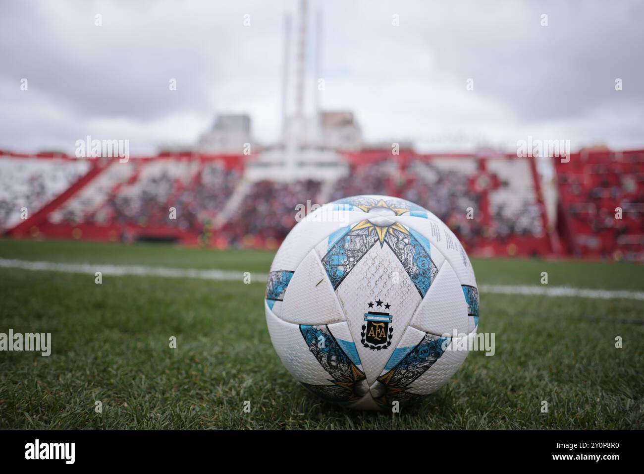 Ballon de football de la Ligue Argentine Argentum Banque D'Images