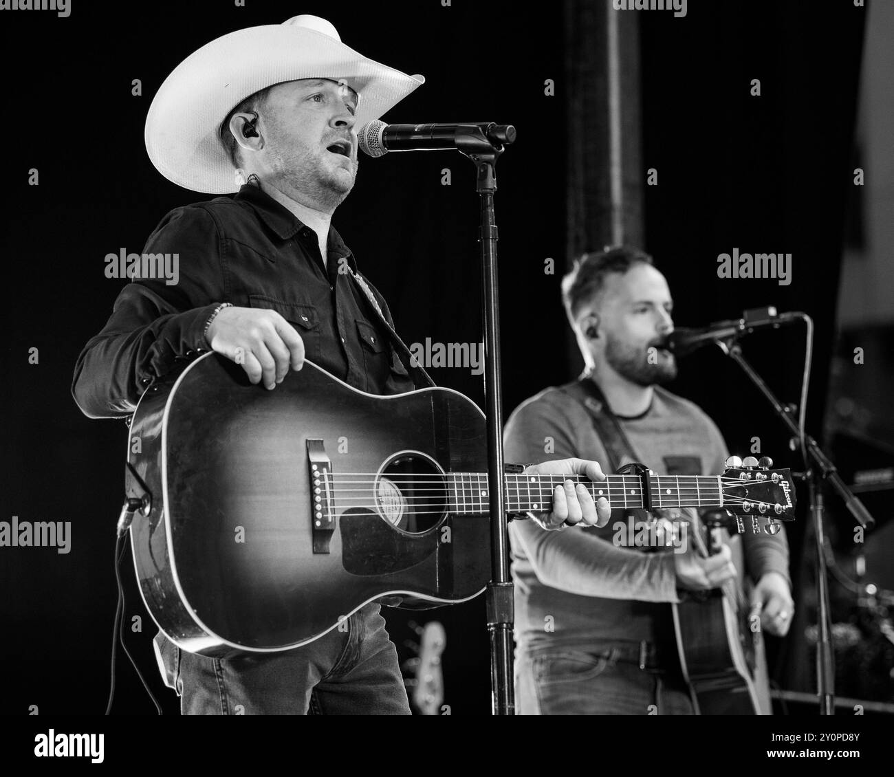 NY. 30 août 2024. Justin Moore sur scène pour Fox & Friends All American Summer concert Series avec Justin Moore, New York, NY, le 30 août 2024. Crédit : Simon Lindenblatt/Everett Collection/Alamy Live News Banque D'Images