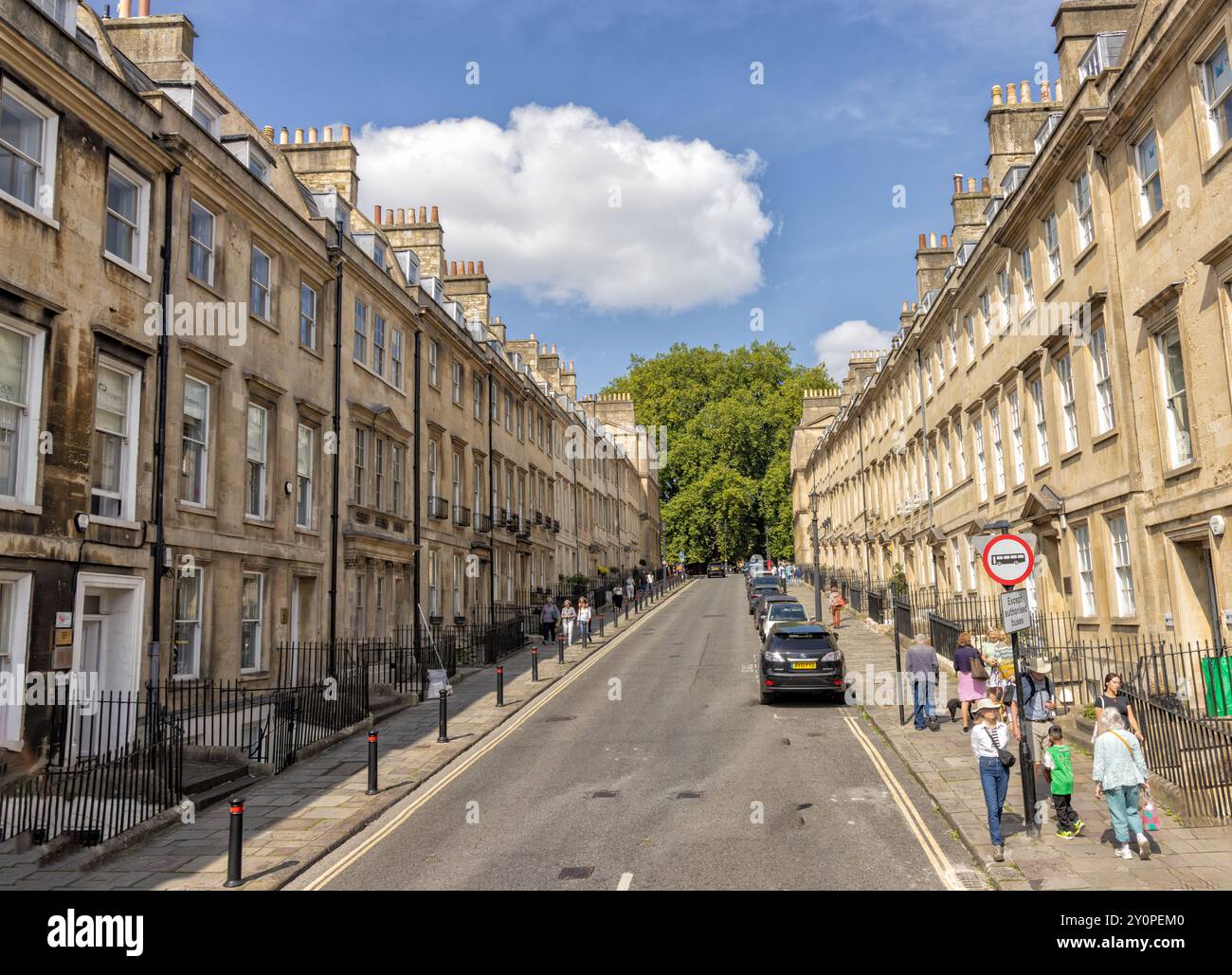 Architecture géorgienne dans la ville de Bath, Somerset, Royaume-Uni Banque D'Images