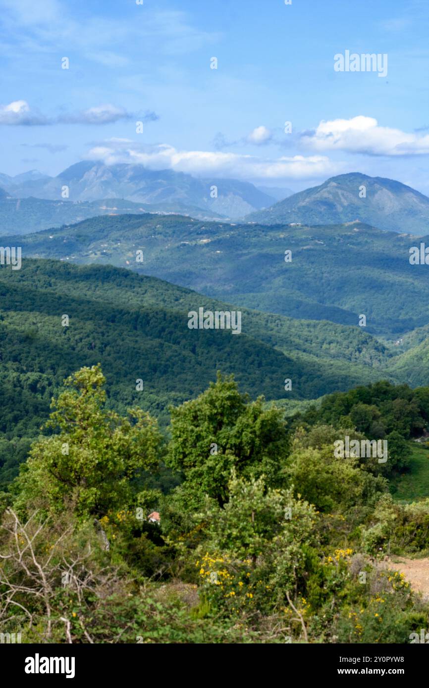 Vue panoramique depuis le parc national de Taza à Jijel, Algérie Banque D'Images