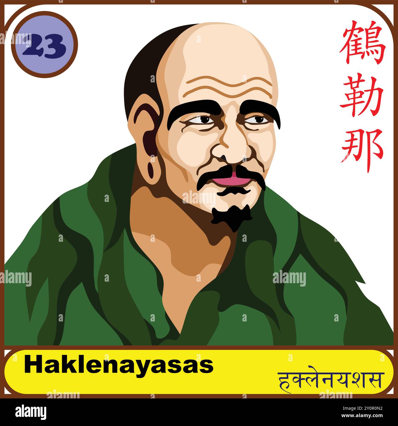 Haklenayasas 23e Patriarche de Bouddha Illustration de Vecteur