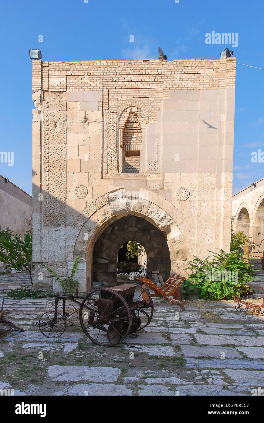 Caravansérail Sultanhani, Konya, Turquie. Point de commerce et caravane arrêt dans le vieux temps avec quelques équipements restants. Banque D'Images