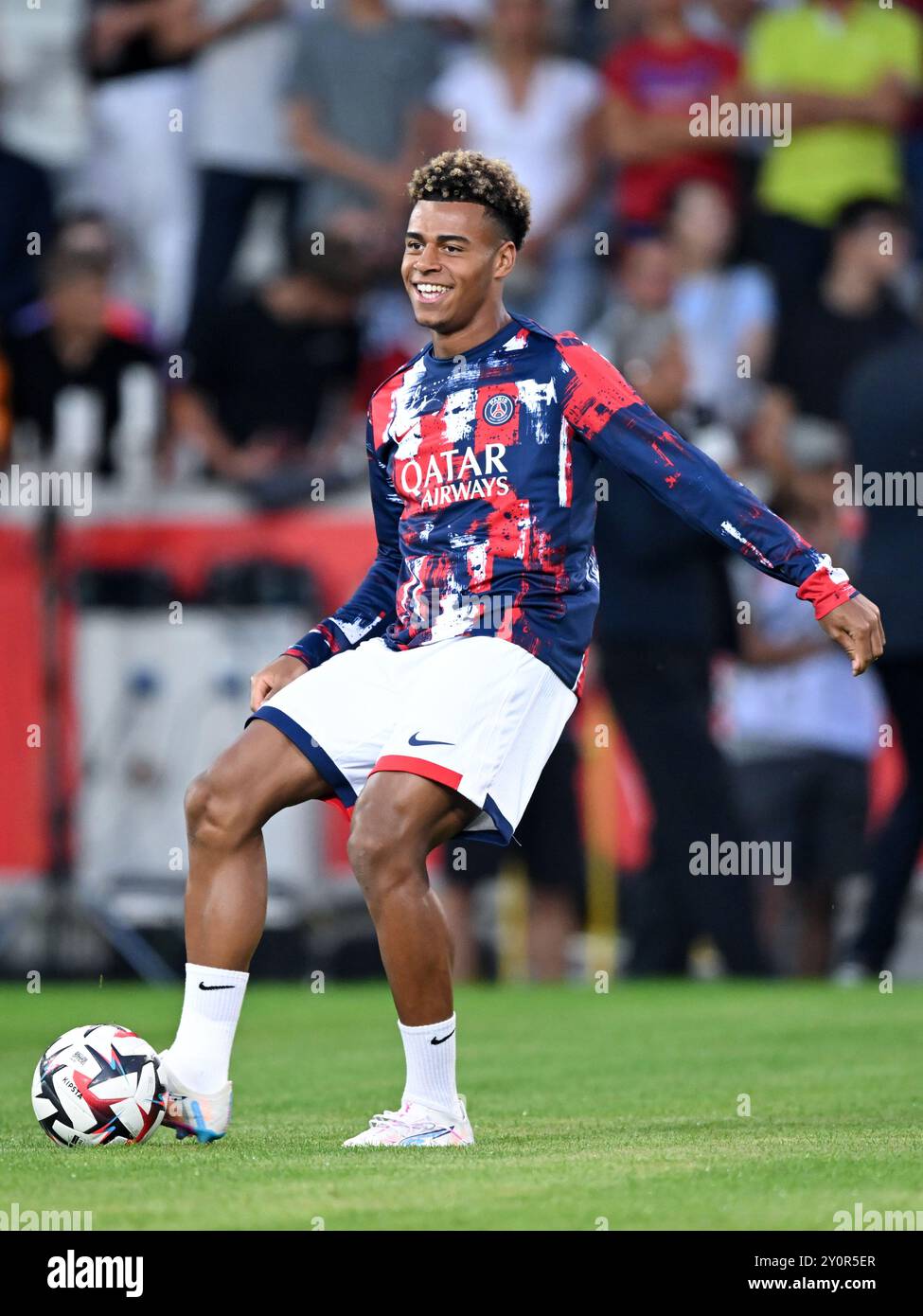 LILLE - désir doué du Paris Saint Germain lors du match de Ligue 1 entre Lille OSC et Paris Saint Germain au stade Pierre-Mauroy le 1er septembre 2024 à Lille. ANP | Hollandse Hoogte | Gerrit van Keulen Banque D'Images