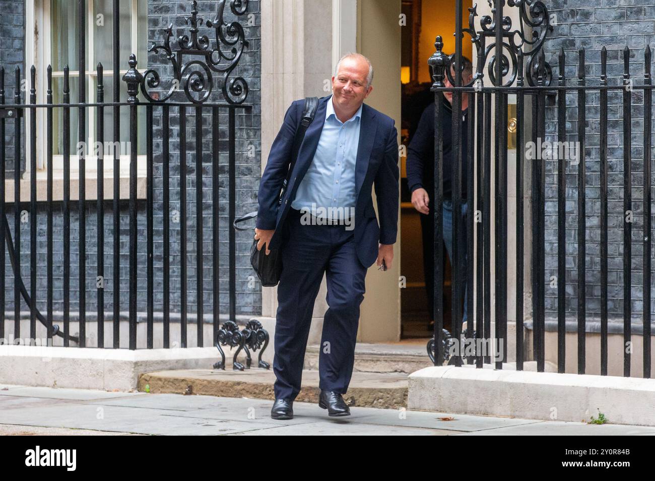 Londres, Angleterre, Royaume-Uni. 3 septembre 2024. SIMON ROBERTS, PDG de Sainsbury, quitte le 10 Downing Street après un petit déjeuner-réunion sur le projet de loi sur l'emploi avec Angela Rayner, première ministre adjointe, et Jonathan Reynolds, secrétaire d'entreprise. (Crédit image : © Tayfun Salci/ZUMA Press Wire) USAGE ÉDITORIAL SEULEMENT! Non destiné à UN USAGE commercial ! Banque D'Images