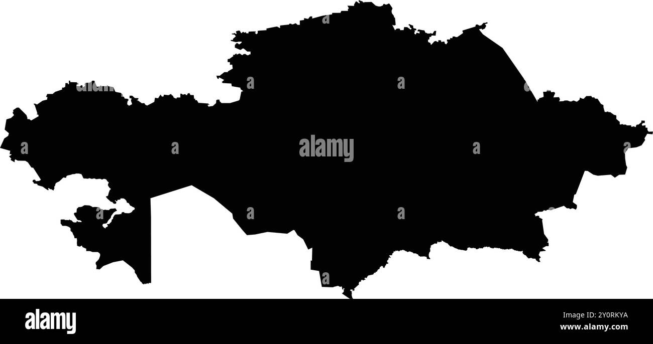 Conception d'illustration d'icône de carte du Kazakhstan Illustration de Vecteur