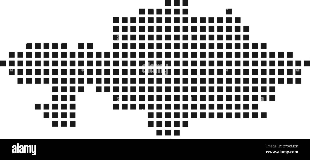 Conception d'illustration d'icône de carte du Kazakhstan Illustration de Vecteur