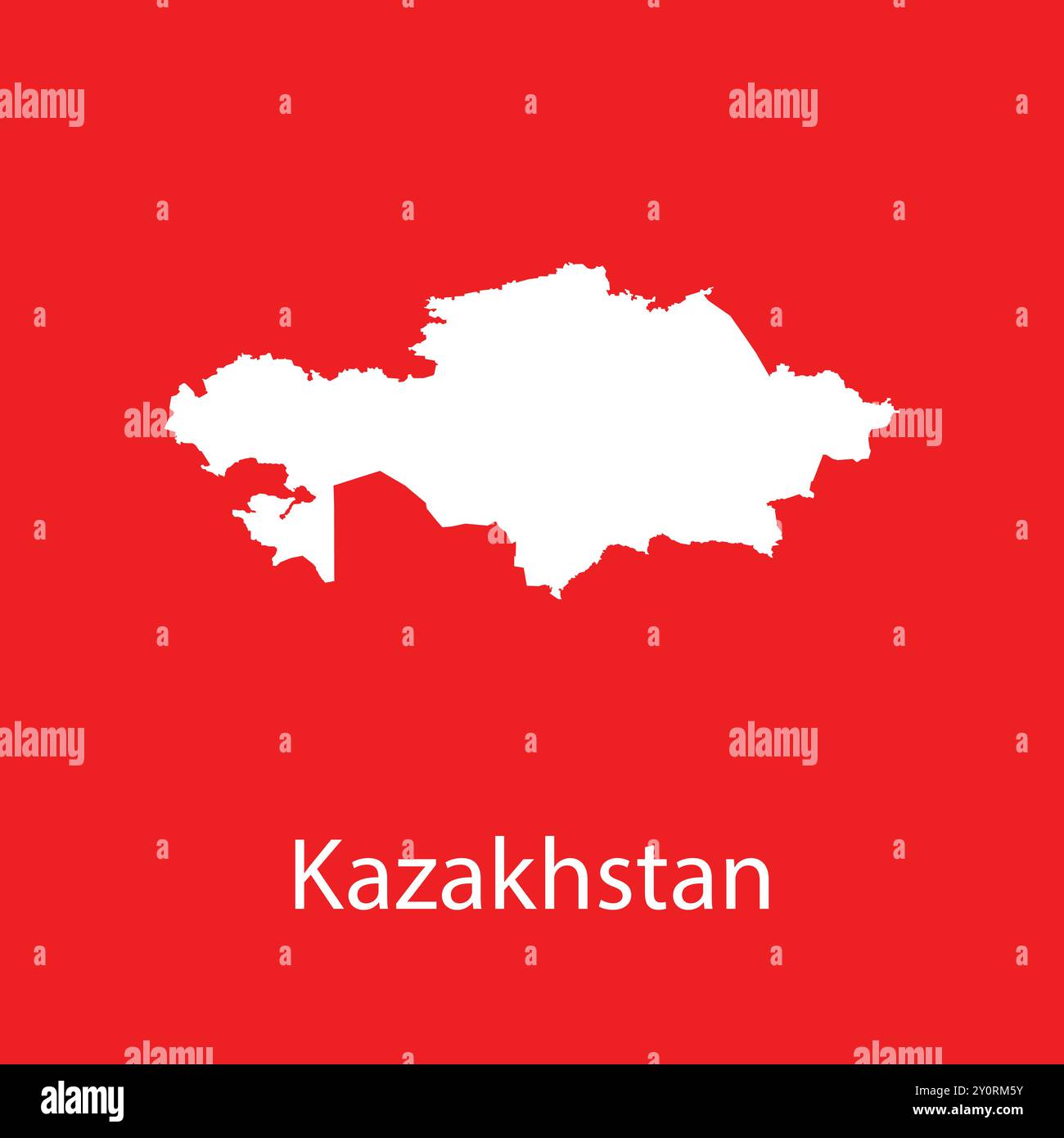 Conception d'illustration d'icône de carte du Kazakhstan Illustration de Vecteur
