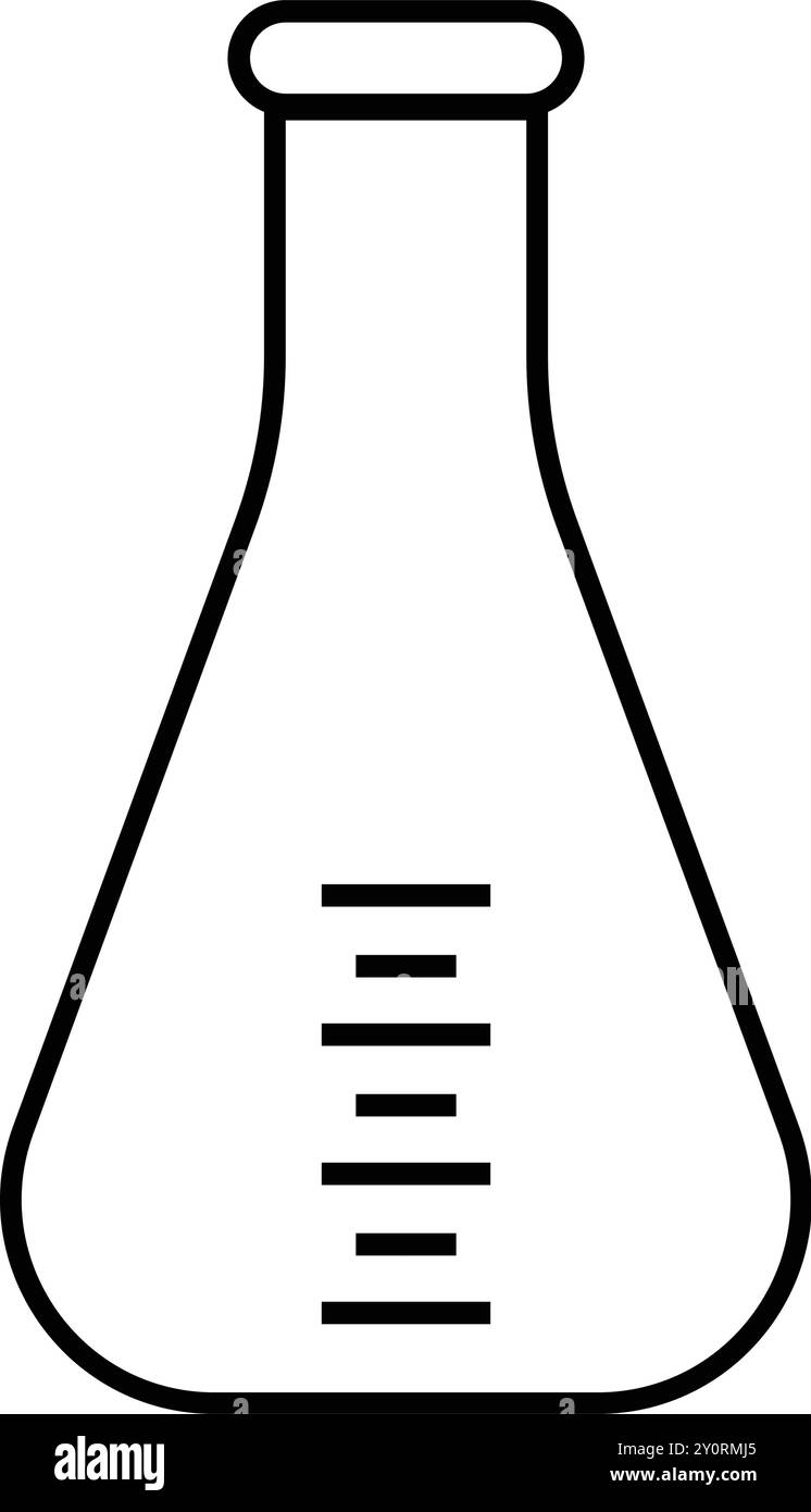 Erlenmeyer icône conception d'illustration simple Illustration de Vecteur