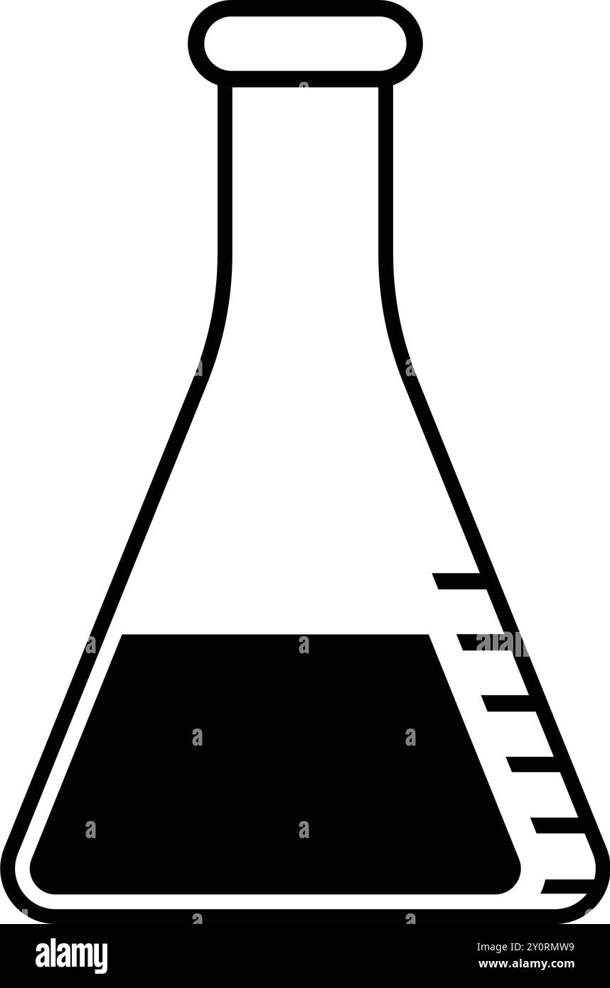 Erlenmeyer icône conception d'illustration simple Illustration de Vecteur