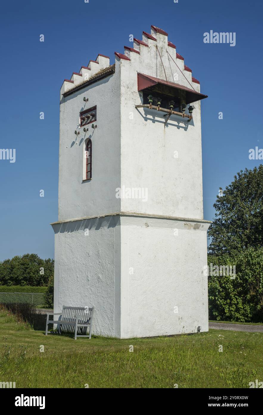 Ancienne maison de transformateur à Tomelilla, comté de Skane, Suède, Scandinavie, Europe Banque D'Images