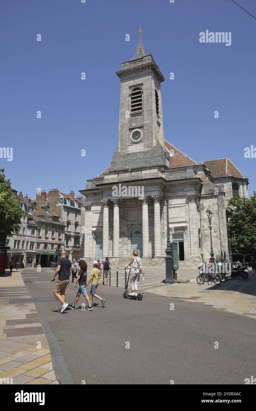 Cathédrale St-Pierre construite en 1785 sur la place du 8 septembre, église, Saint, Pierre, Besançon, Besançon, Doubs, France, Europe Banque D'Images