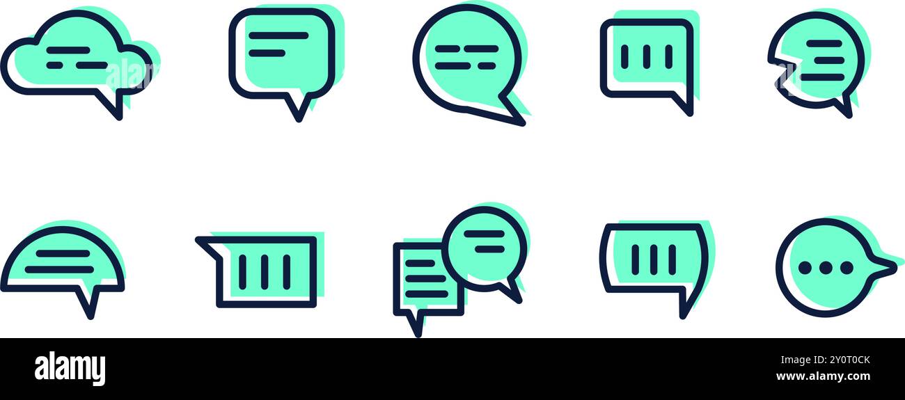 Icône de chat définir un remplissage de couleur modifiable et une ligne facile à utiliser. facilitons votre conception Illustration de Vecteur