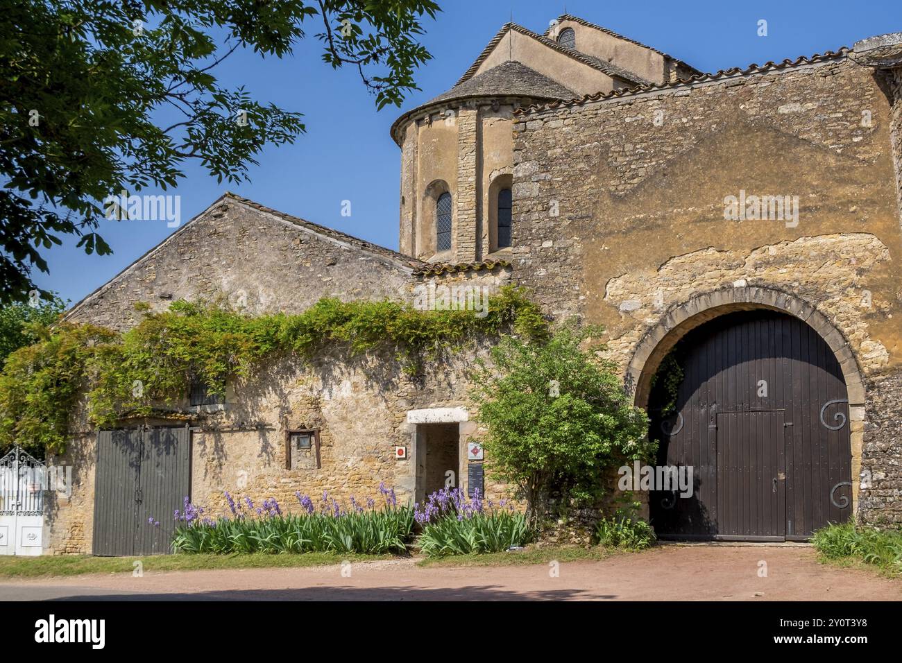 Chapelle des Moines, chapelle des moines, chapelle d'un ancien prieuré cluniaque, Berze-la-ville, Département Saône-et-Loire, Bourgogne, France, Europe Banque D'Images