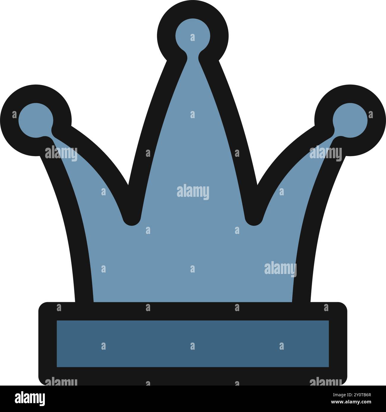 Icône roi pièce d'échecs, conception de symbole de jeu de stratégie Illustration de Vecteur