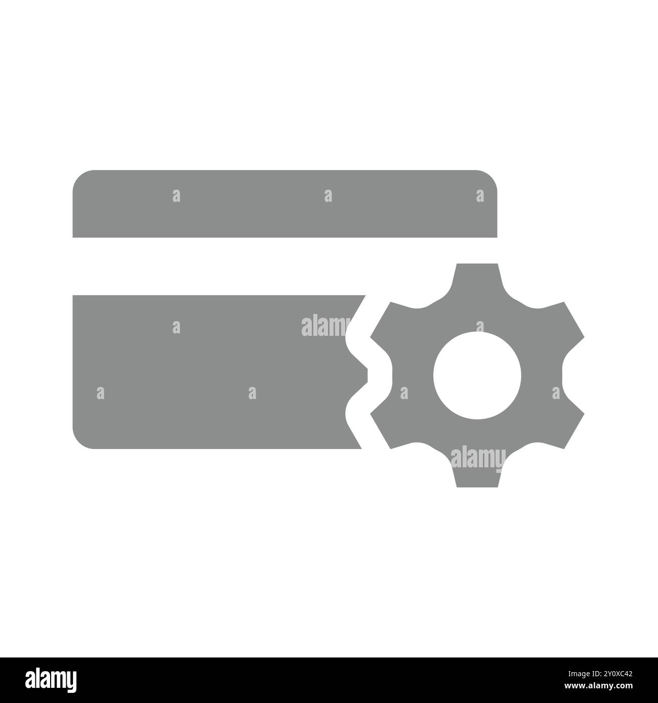 Icône vectorielle de paramètres de carte de crédit ou de débit. Banque, gérer le compte et opérer symbole. Illustration de Vecteur