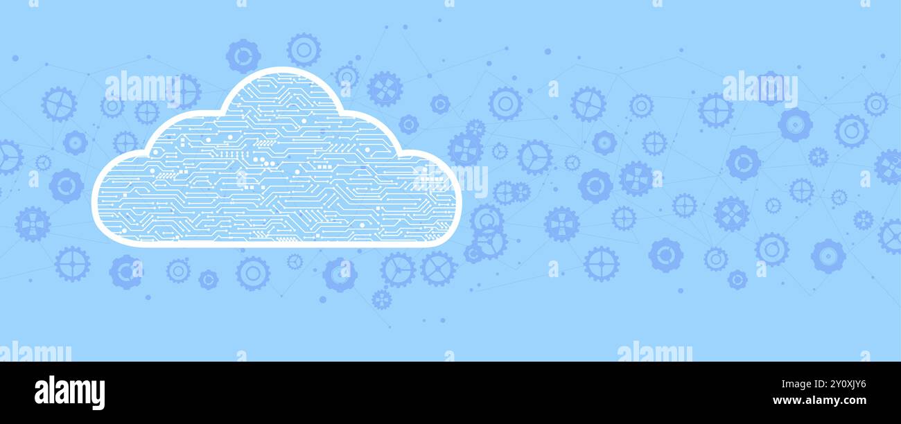 Le paysage évolutif des technologies basées sur le cloud Illustration de Vecteur