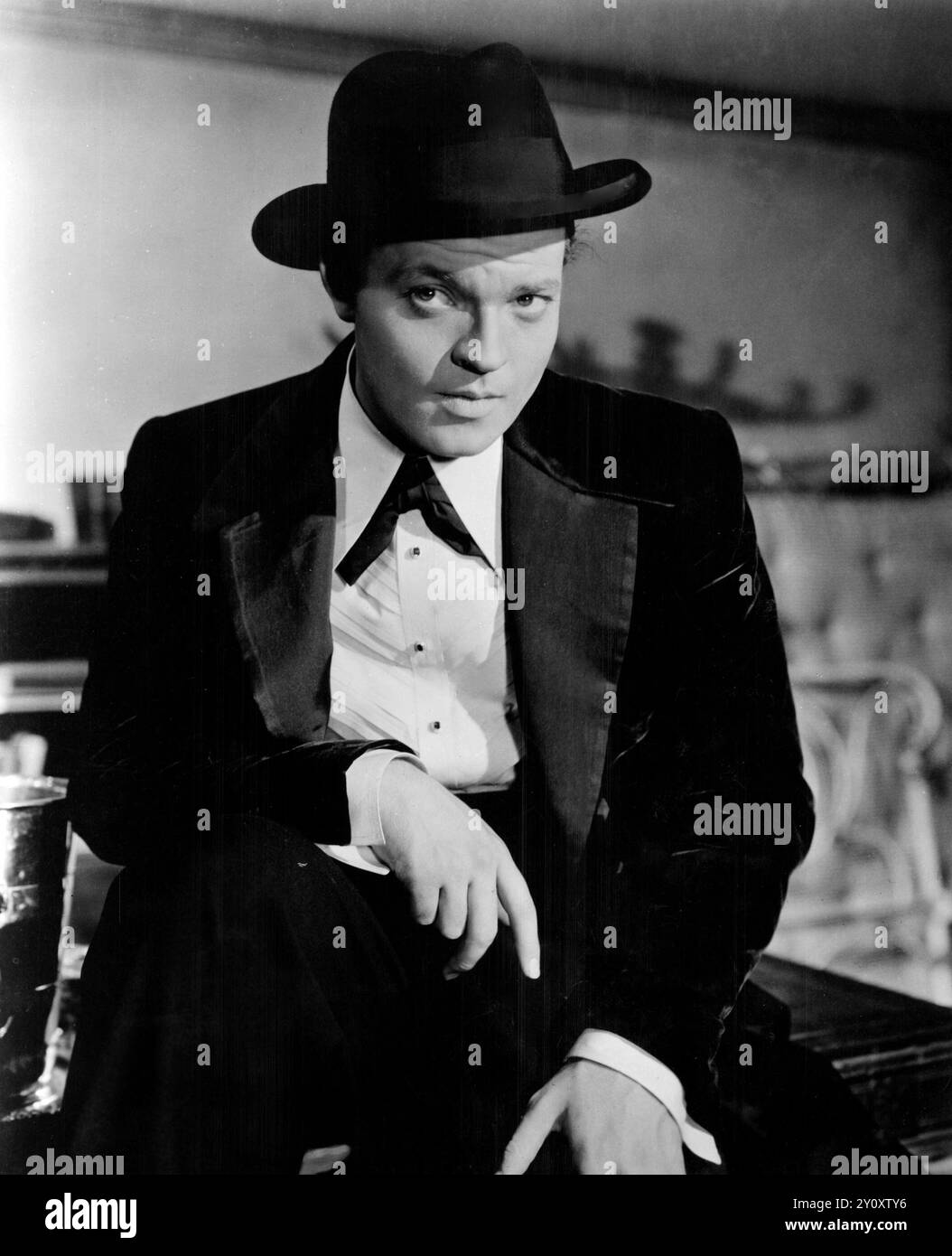 Photo publicitaire vintage d'Orson Welles dans 'Citizen Kane' 1941 Banque D'Images
