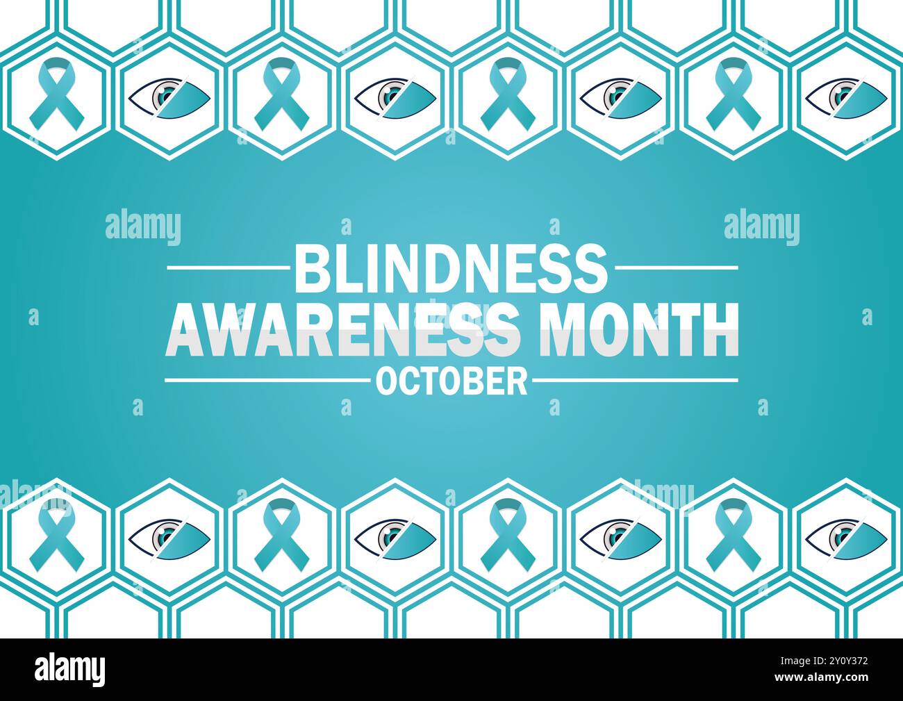 Mois de sensibilisation à la cécité octobre illustration vectorielle. Concept de vacances. Modèle pour fond, bannière, carte, affiche avec inscription de texte Illustration de Vecteur