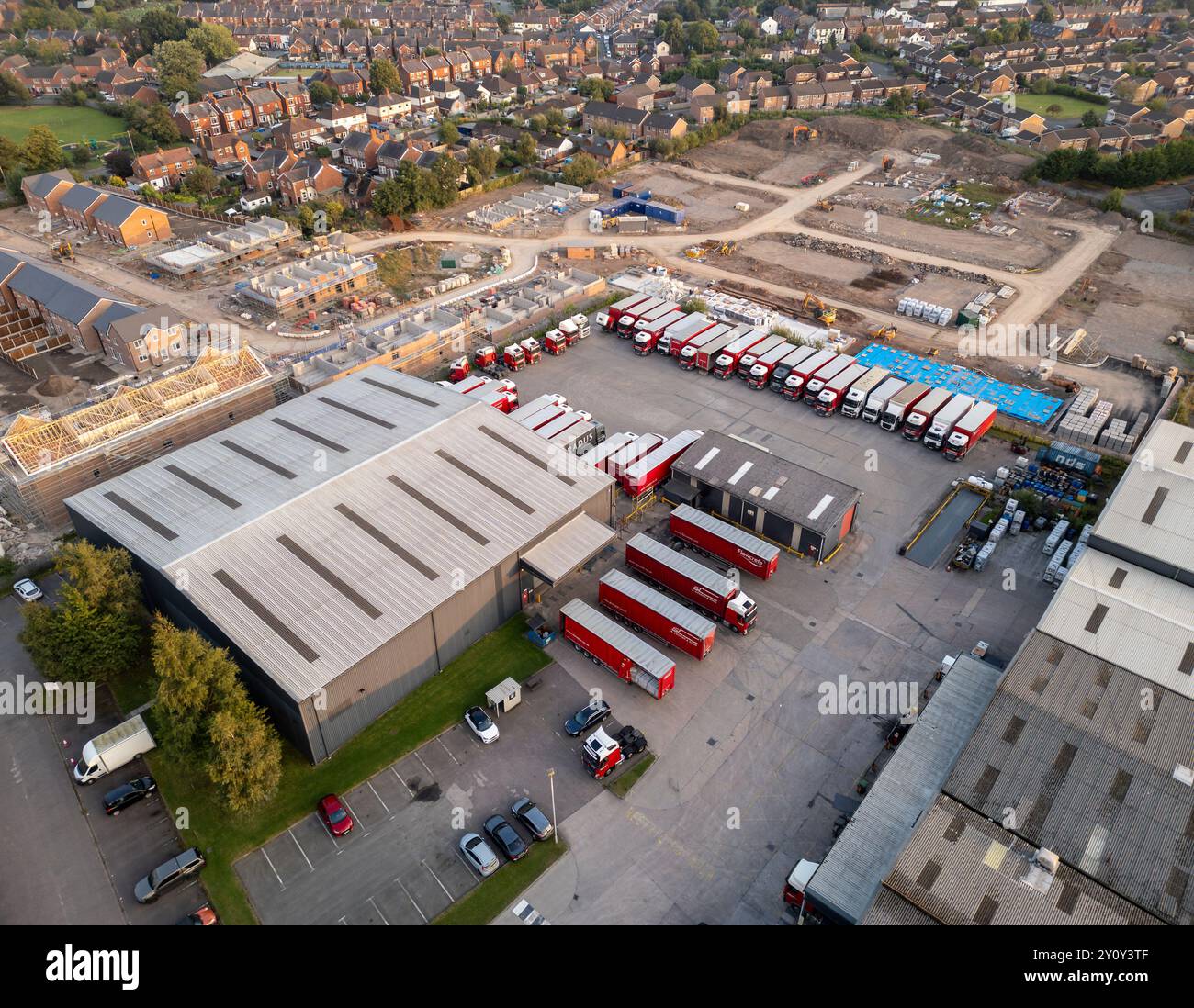 Entreprise de transport routier, Winsford, Cheshire, Angleterre Banque D'Images