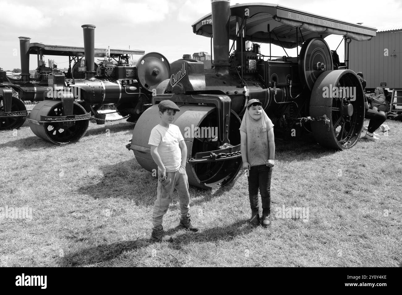 SAINT BURYAN ST BURYAN RALLYE VAPEUR ET TRACTEUR ET EXPOSITION DE VOITURES ANCIENNES, VÉLO ET CHIEN Banque D'Images