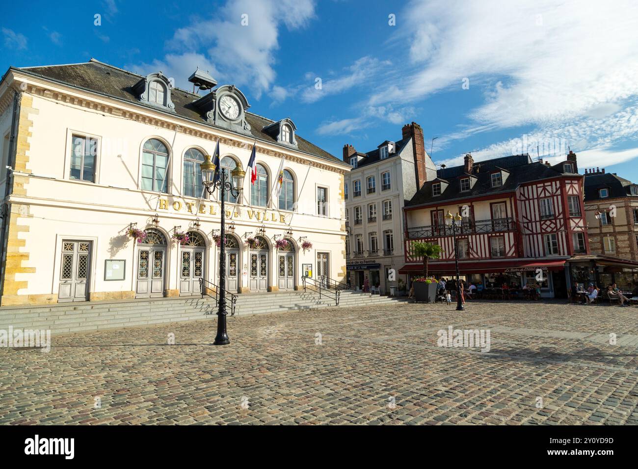 L'Hôtel de Ville Honfleur Normandie France Banque D'Images