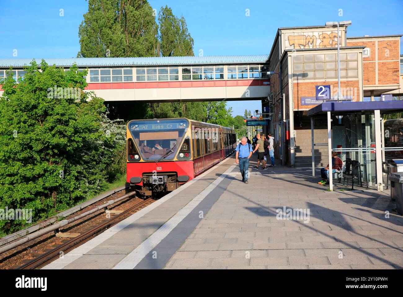 S-Bahn Berlin sur la ligne périphérique nord Banque D'Images