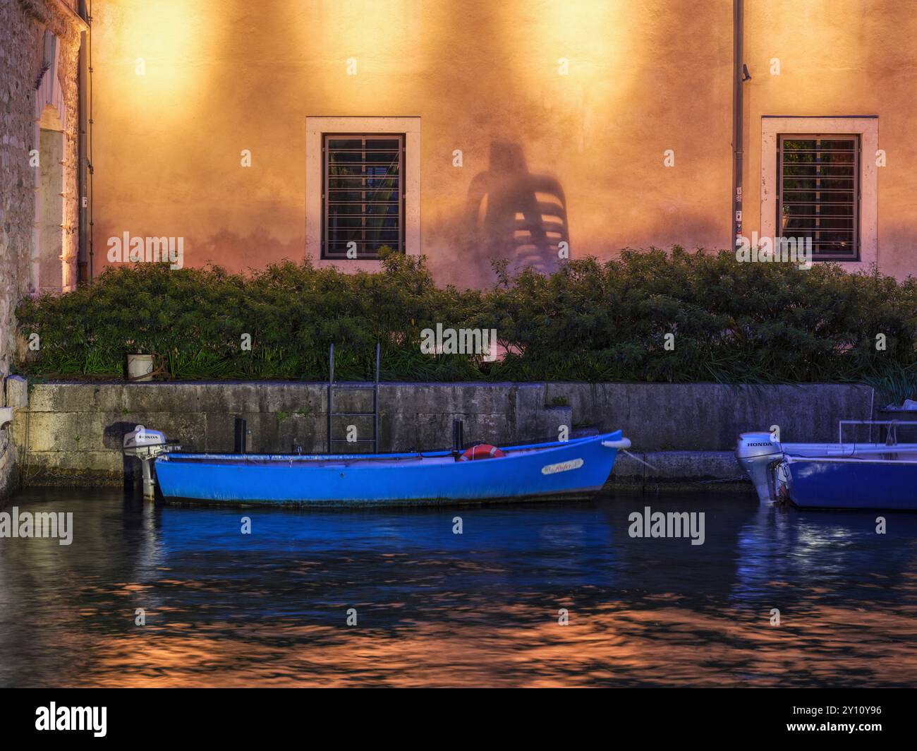 Soirée à Riva del Garda Banque D'Images