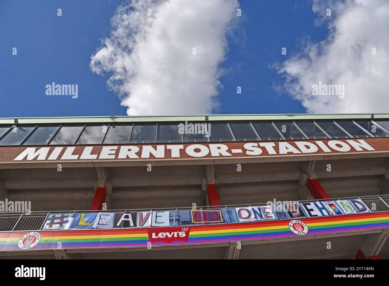 Europe, Germany, Hanseatic City of Hamburg, mis Pauli, Millerntor Stadium on Heiligengeistfeld, FC sont réunis Pauli, fondée en 1910, Football, vue extérieure Banque D'Images