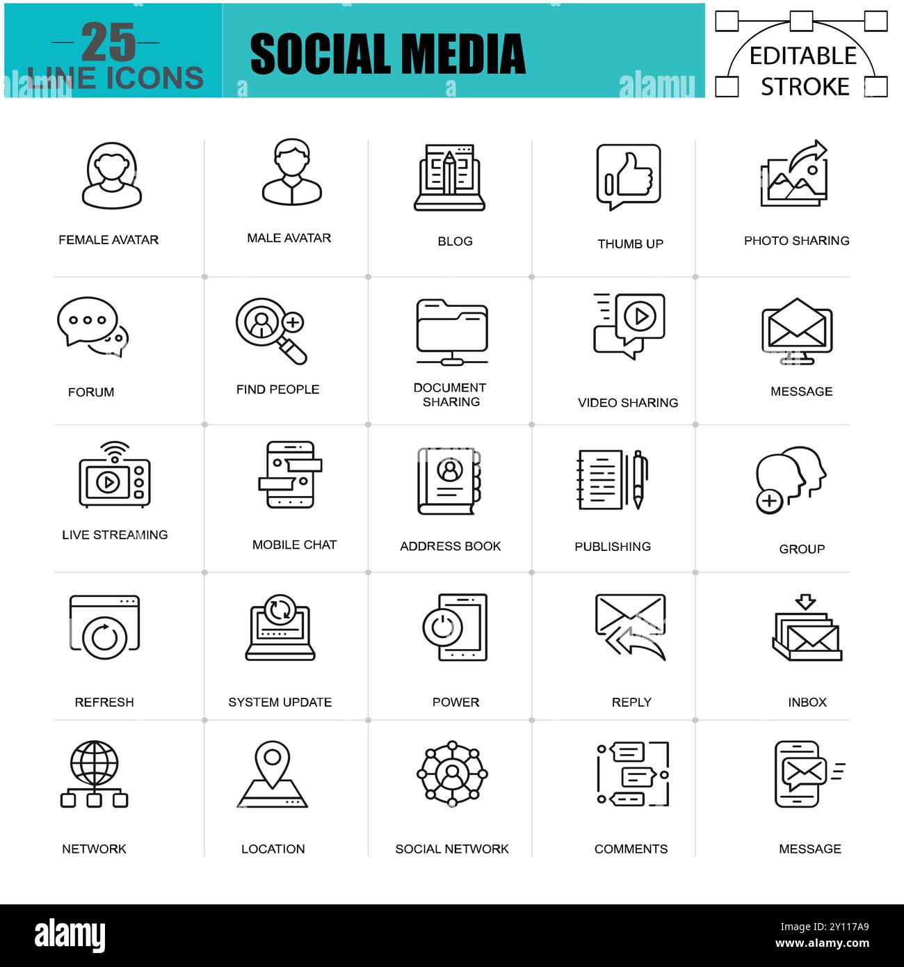 jeu d'icônes marketing et financières Illustration de Vecteur