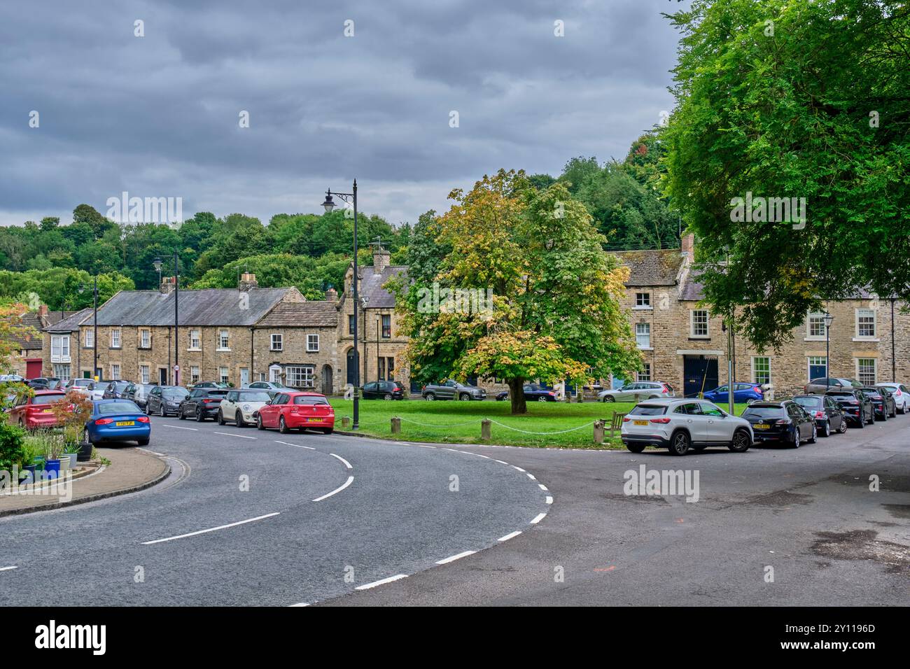 The Green, Richmond, North Yorkshire Banque D'Images