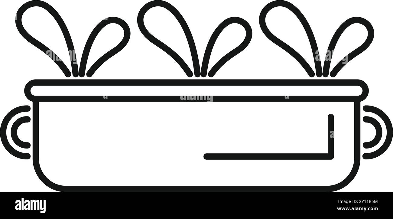 Simple dessin au trait d'un plateau de semis, parfait pour représenter les concepts de jardinage, de plantation ou de croissance Illustration de Vecteur