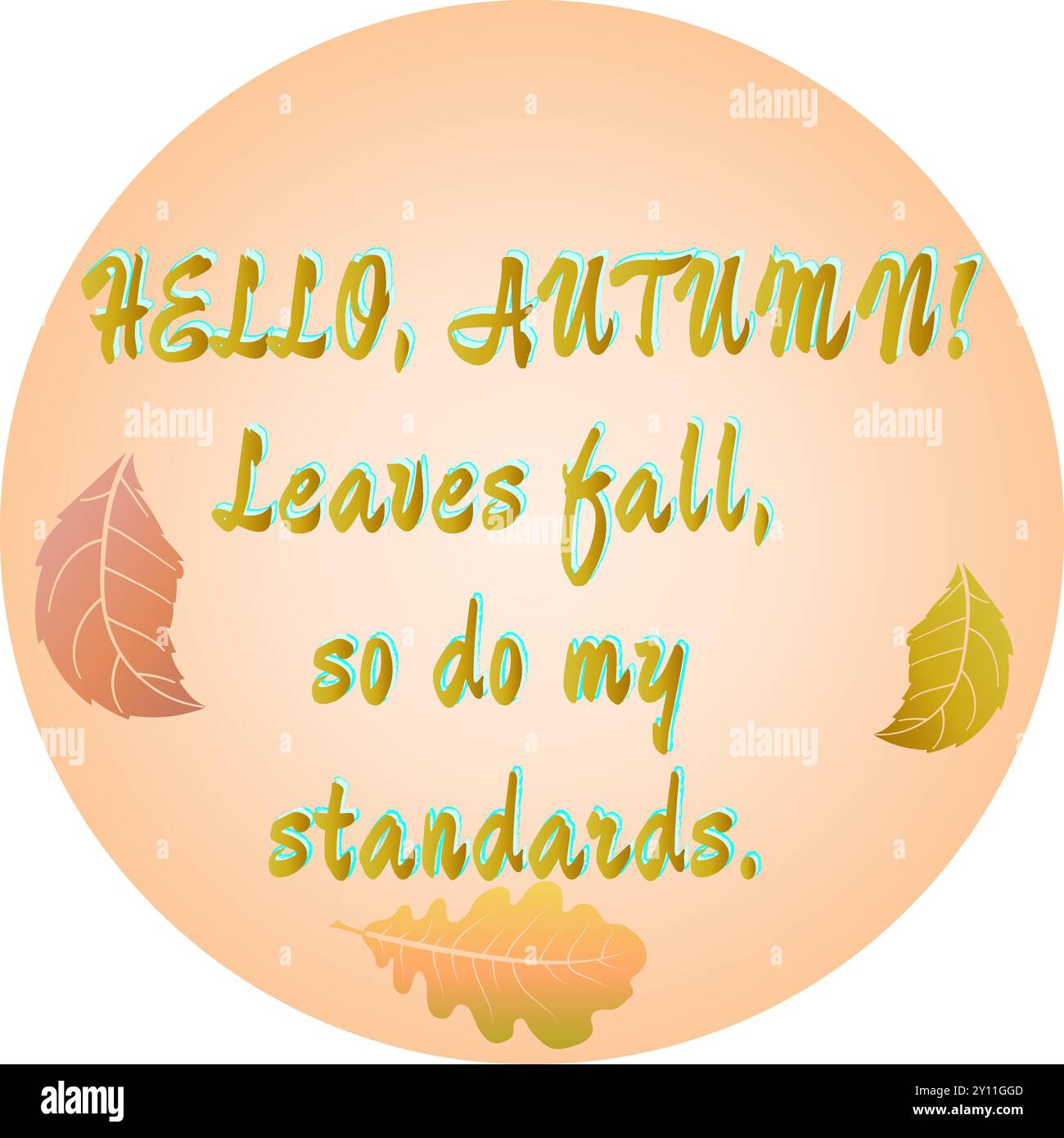 Vœux d'automne illustration vectorielle avec citation humoristique Illustration de Vecteur