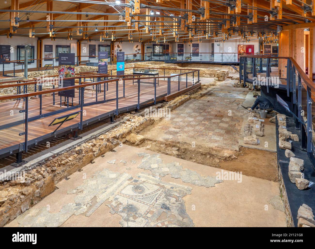 Brading Roman Villa, Brading, île de Wight, Angleterre, Royaume-Uni Banque D'Images