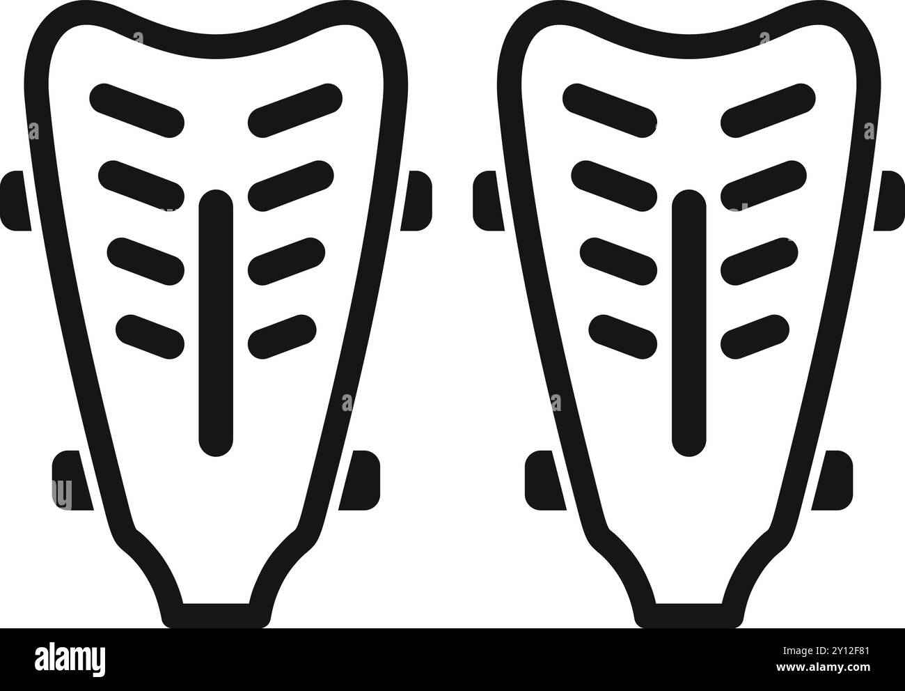 Cette icône vectorielle simple représente un morceau d'équipement de protection porté par les joueurs de football américain pour protéger leurs épaules et le haut du corps Illustration de Vecteur