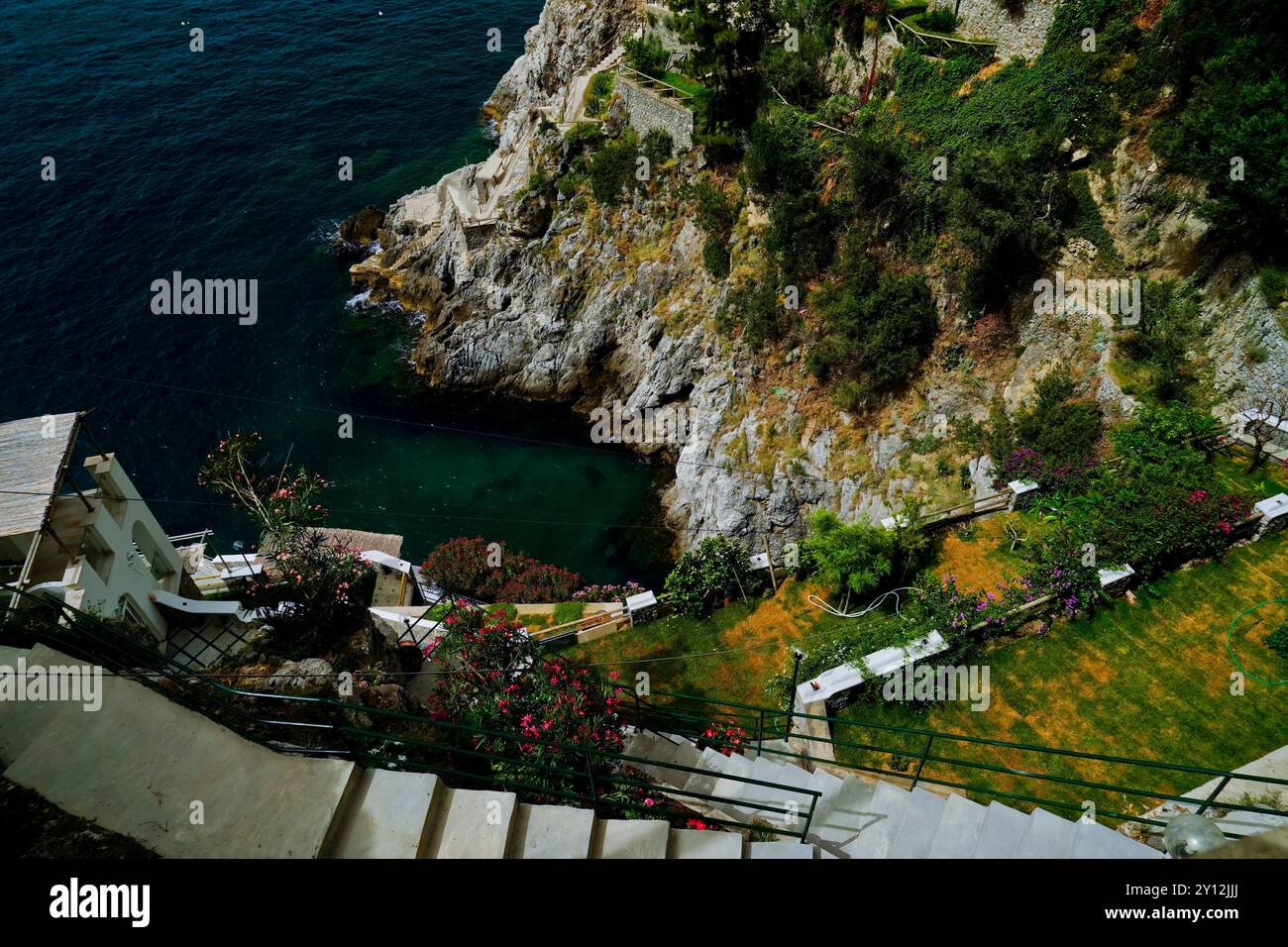 Panoramas de la côte amalfitaine, Province de Salerne, Campanie, Italie Banque D'Images