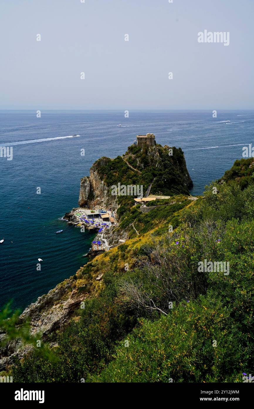 Panoramas de la côte amalfitaine, Province de Salerne, Campanie, Italie Banque D'Images