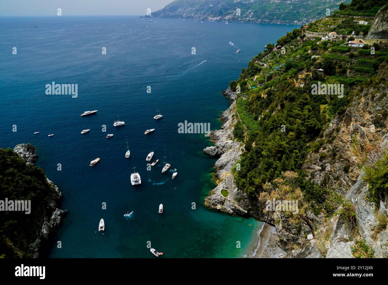 Panoramas de la côte amalfitaine, Province de Salerne, Campanie, Italie Banque D'Images