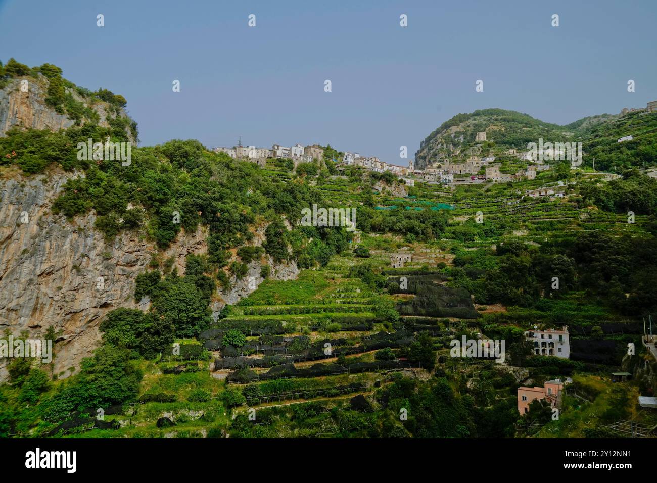 Panoramas de la côte amalfitaine, Province de Salerne, Campanie, Italie Banque D'Images