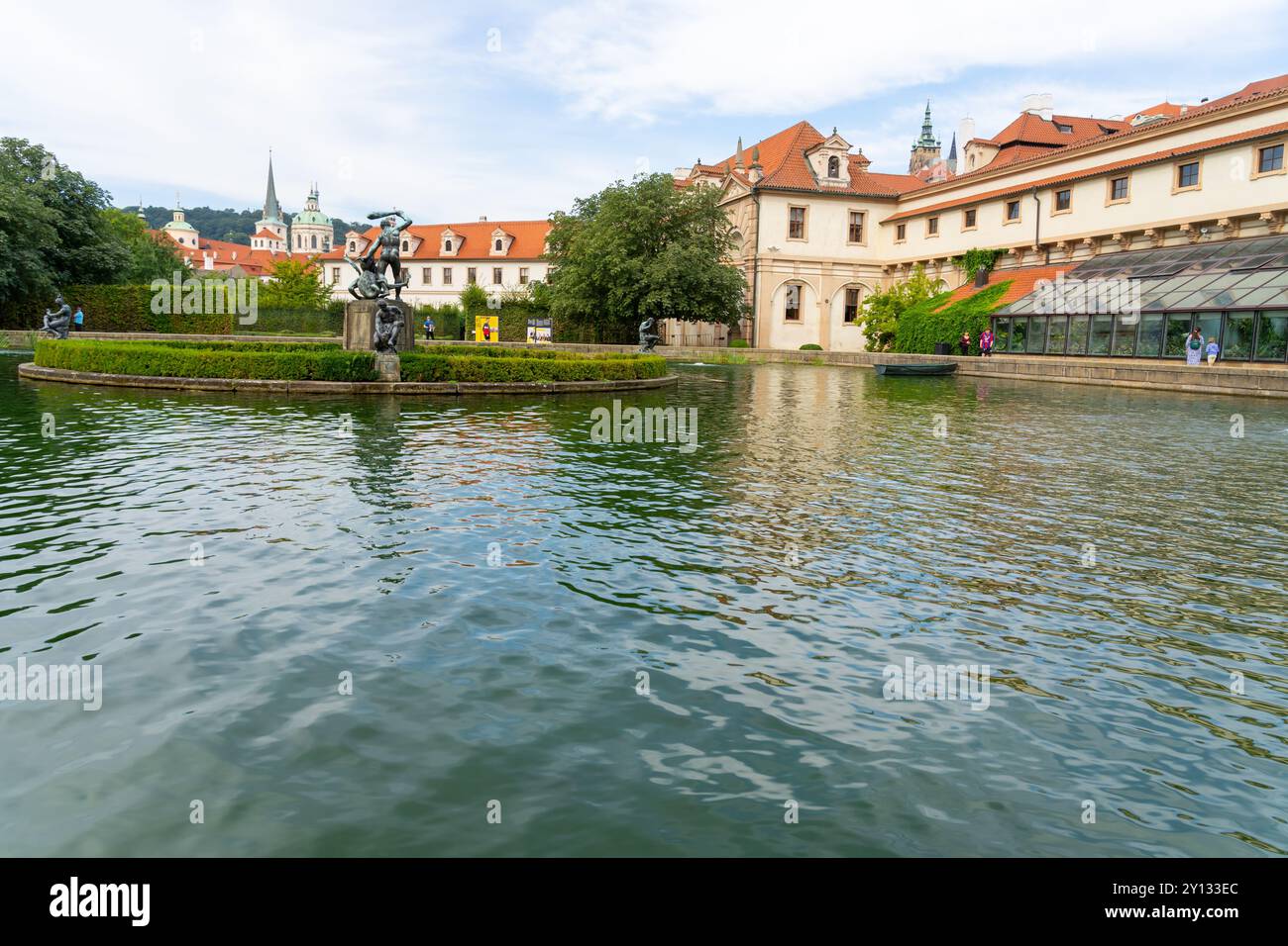 Jardins du palais Wallenstein à Prague, République tchèque. Banque D'Images