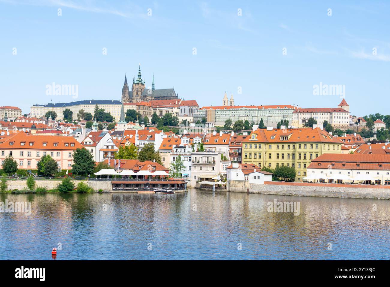Petite ville vue depuis le pont Charles à Prague, République tchèque. Banque D'Images