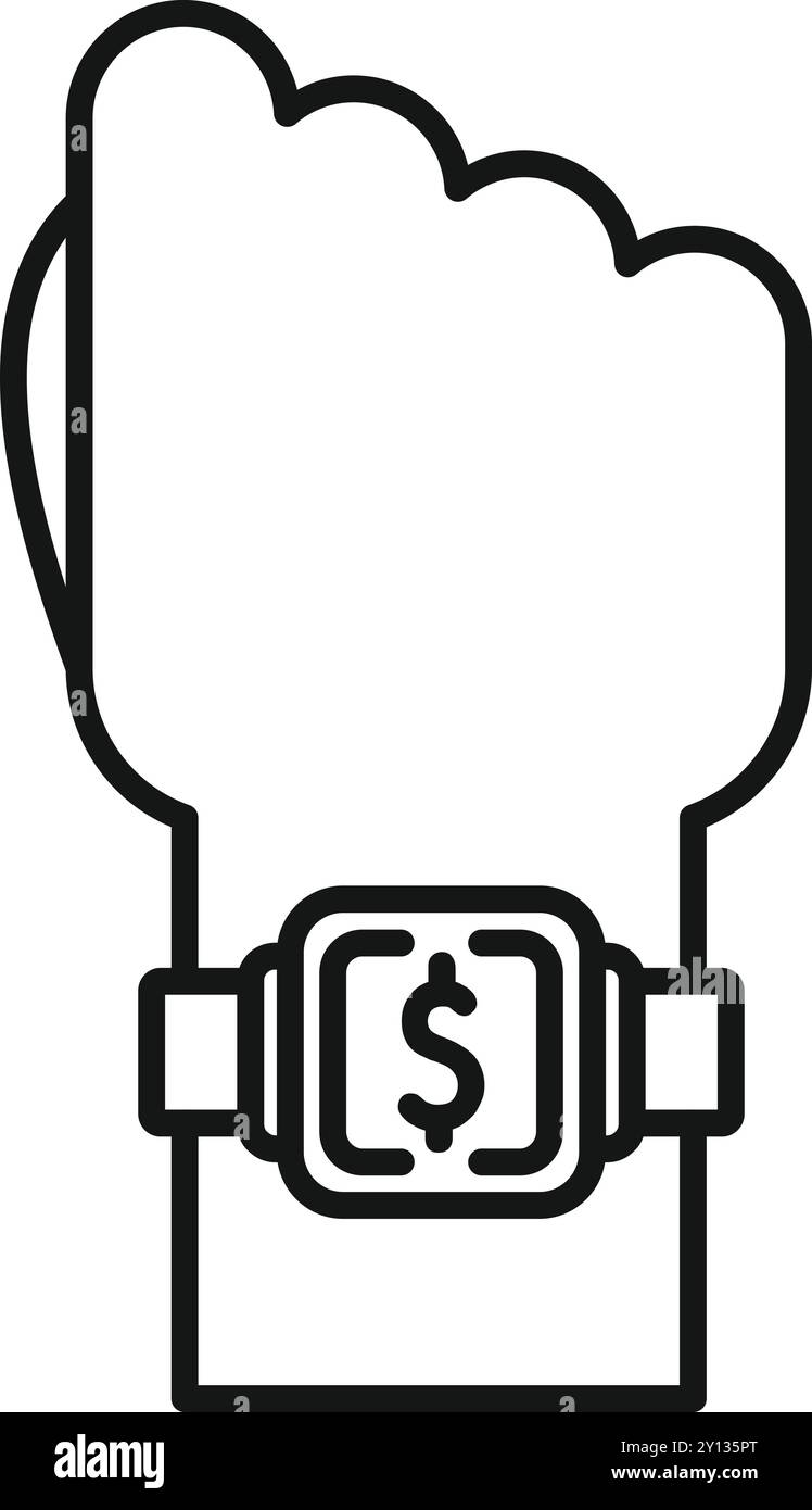 Cette icône représente le concept de banque mobile et de paiement sans contact Illustration de Vecteur