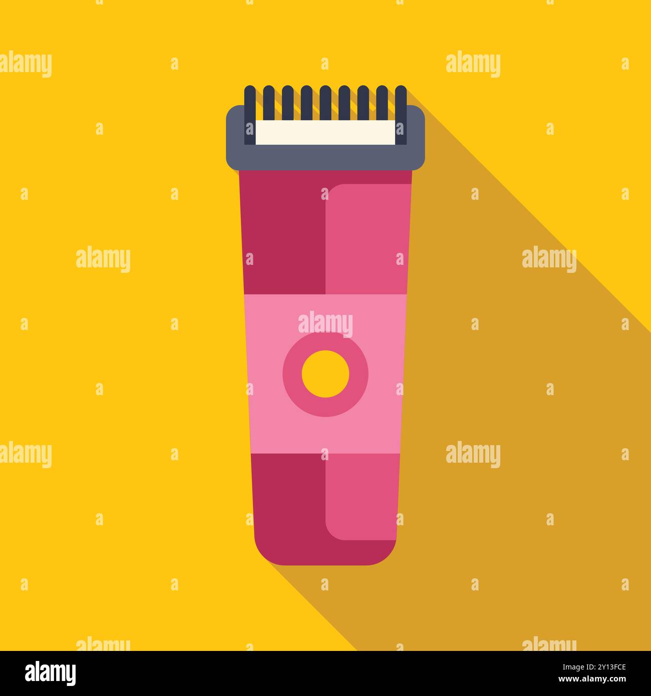 Tondeuse électrique rose pour le corps pour épiler les poils, les soins personnels et la routine beauté Illustration de Vecteur